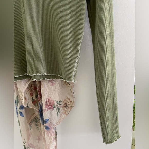 American Eagle Long Sleeve Crop Top - Picture 3 of 4